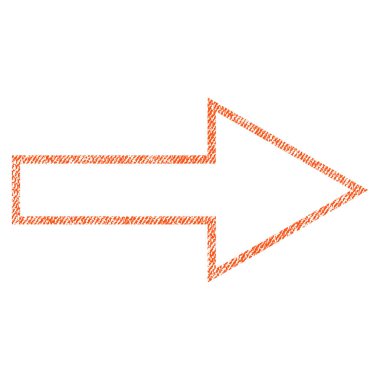 Ok sağ kumaş dokulu simgesi