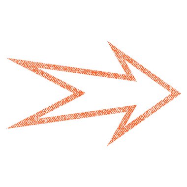 Ok sağ kumaş dokulu simgesi