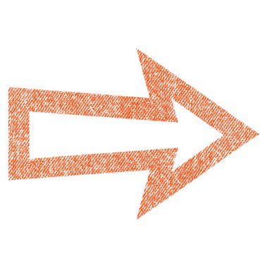 Ok sağ kumaş dokulu simgesi