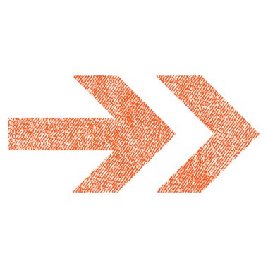 Ok sağ kumaş dokulu simgesi