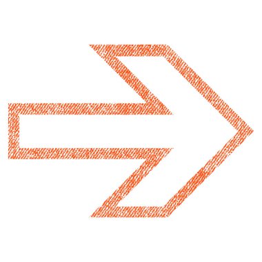 Ok sağ kumaş dokulu simgesi