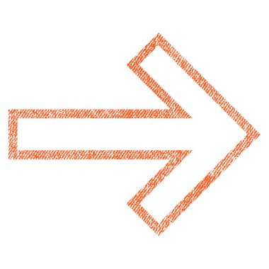 Ok sağ kumaş dokulu simgesi