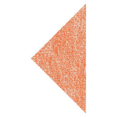 Ok ucu sol kumaş dokulu simgesi