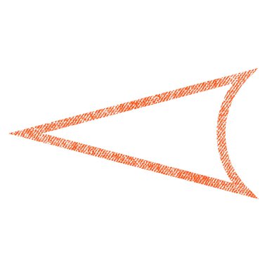 Ok ucu sol kumaş dokulu simgesi