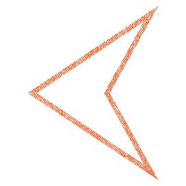 Ok ucu sol kumaş dokulu simgesi