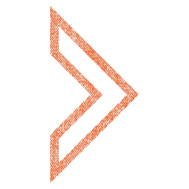 Ok ucu sağ kumaş dokulu simgesi