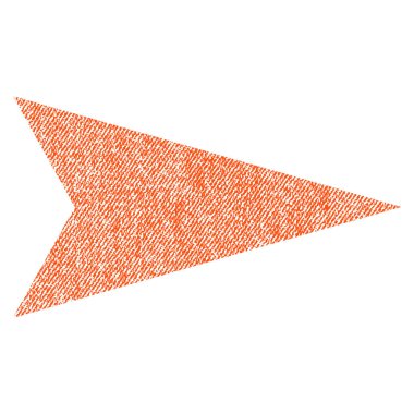 Ok ucu sağ kumaş dokulu simgesi