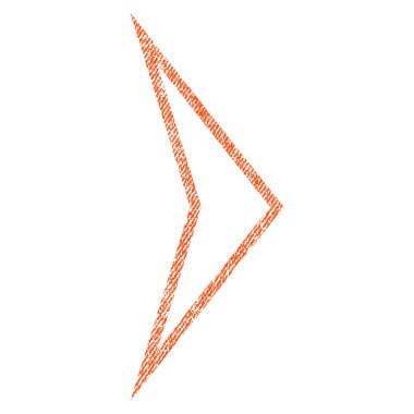 Ok ucu sağ kumaş dokulu simgesi