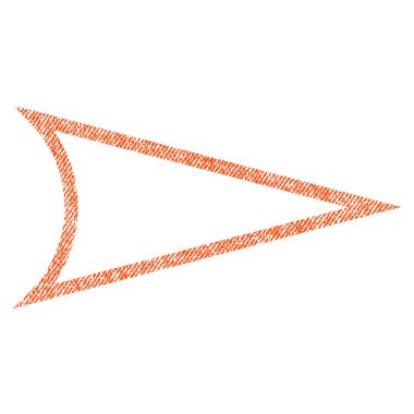 Ok ucu sağ kumaş dokulu simgesi