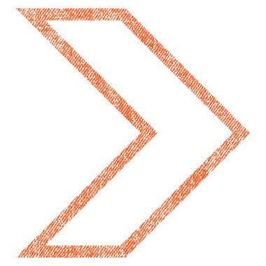 Ok ucu sağ kumaş dokulu simgesi