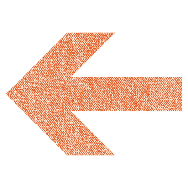 Seta esquerda tecido texturizado ícone — Vetor de Stock