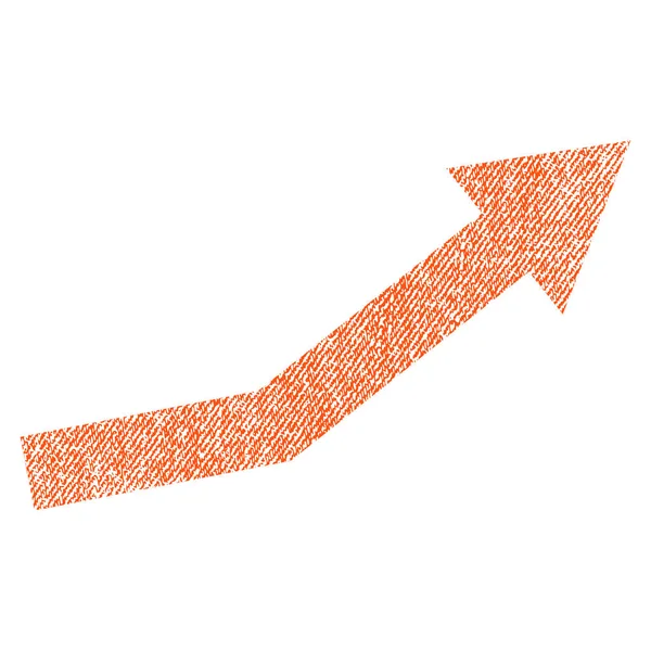 Growth Trend Fabric Textured Icon — Stock Vector