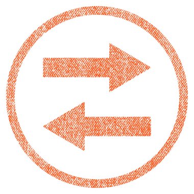 Simgesini yatay Flip okları kumaş dokulu