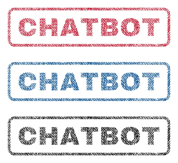 Chatbot Textile Stamps — Stock Vector