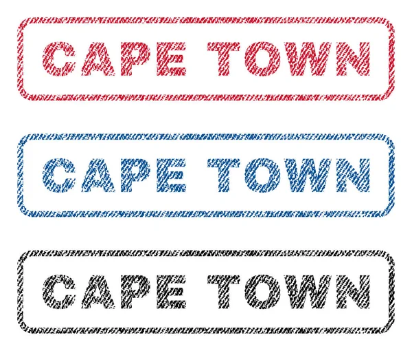 Cape Town textil frimärken — Stock vektor