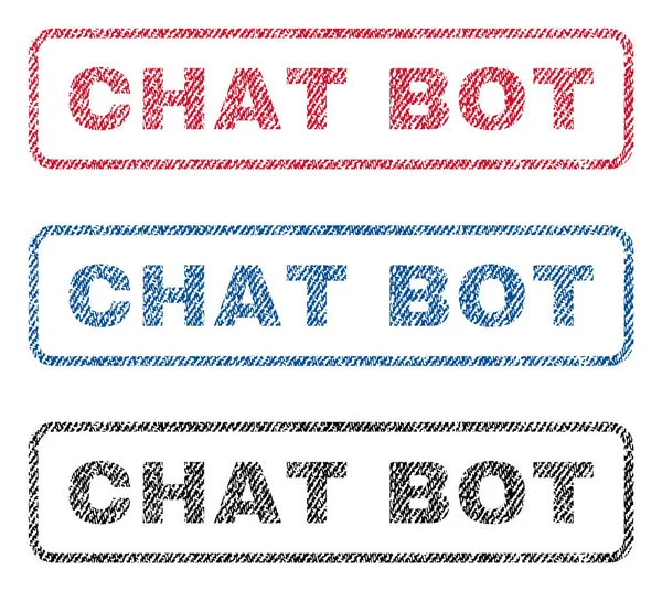 Chat Bot Textile Stamps — Stock Vector