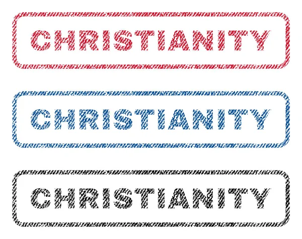 Kristendomen textil frimärken — Stock vektor