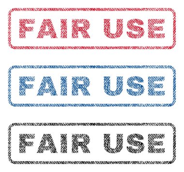 Adil kullanım Tekstil pullar