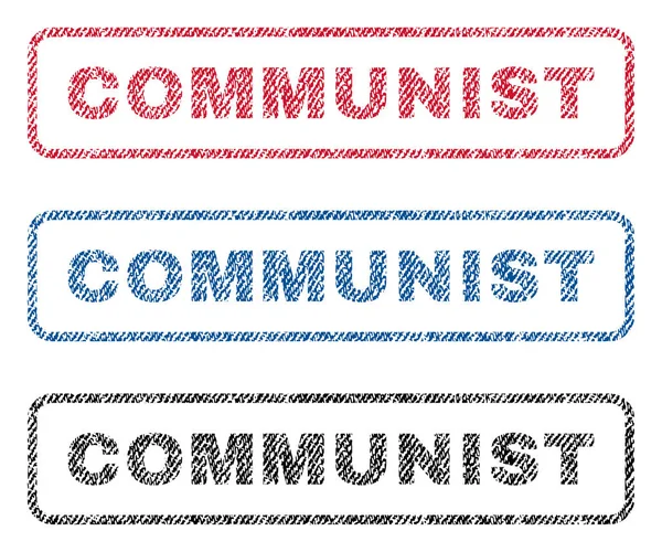 Communist Textile Stamps — Stock Vector