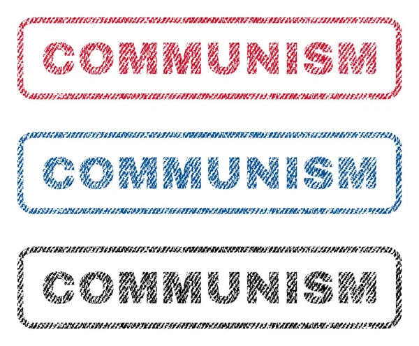 Textilstempel zum Kommunismus — Stockvektor