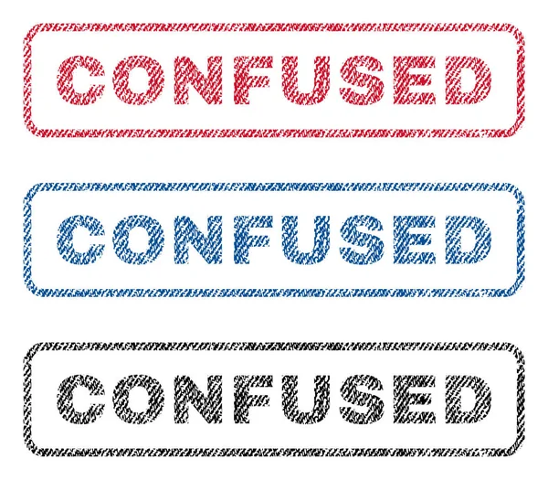 Confused Textile Stamps — Stock Vector