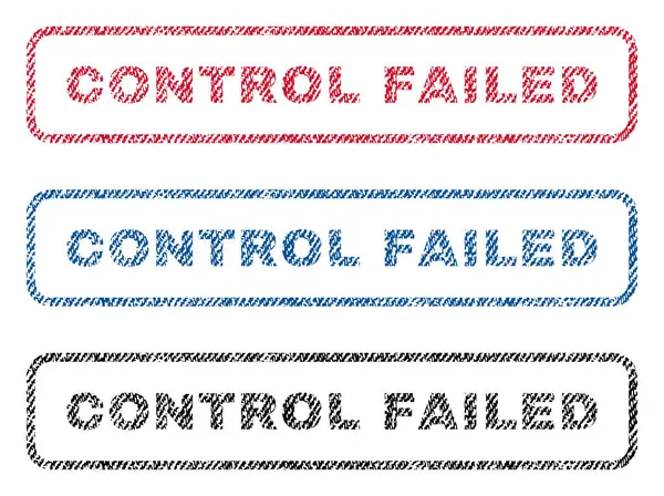 Control Falló Sellos Textiles — Vector de stock