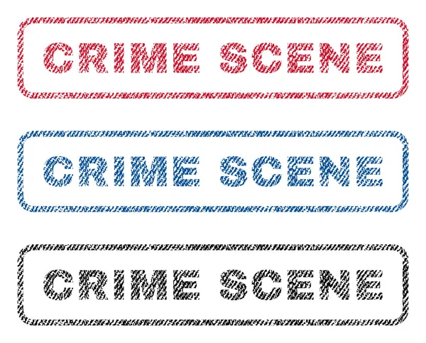 Scène de crime Timbres textiles — Image vectorielle