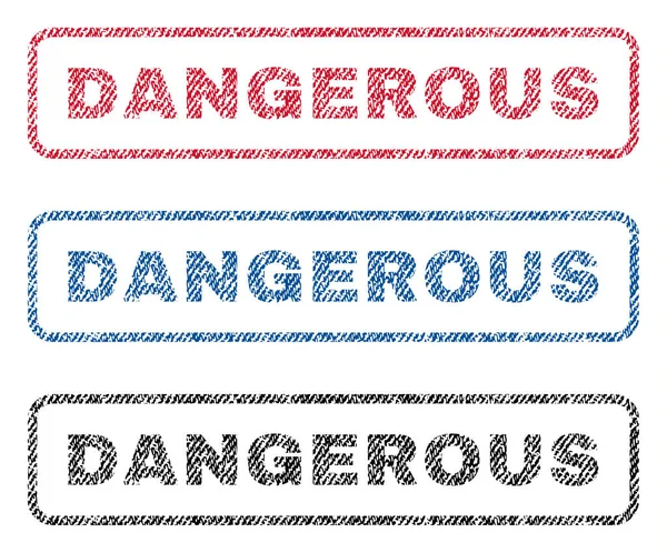 Dangerous Textile Stamps — Stock Vector