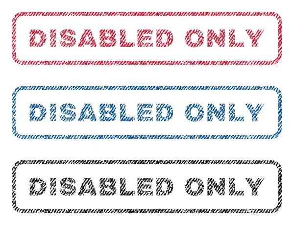 Disabled Only Textile Stamps — Stock Vector
