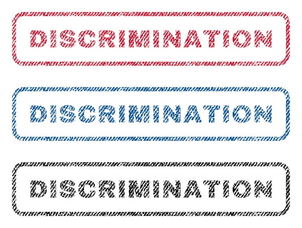 Discrimination Timbres textiles — Image vectorielle