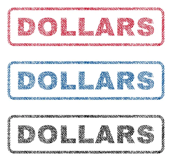 Dollar textil frimärken — Stock vektor