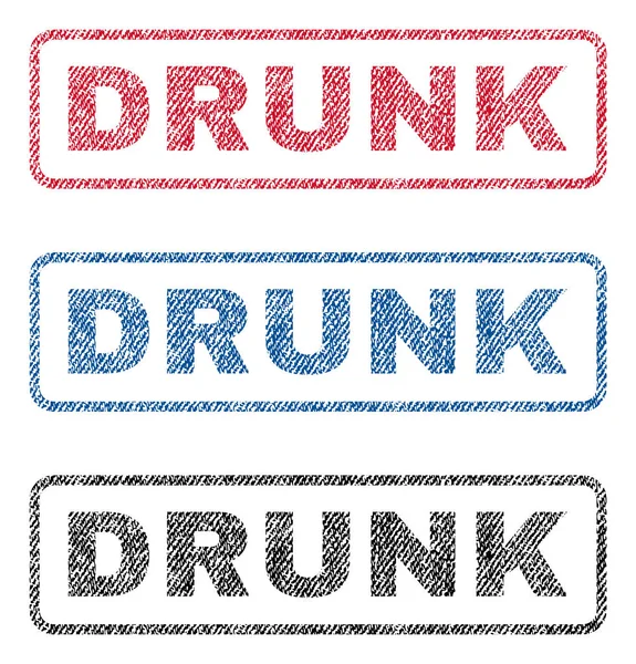 Drunk Textile Stamps — Stock Vector