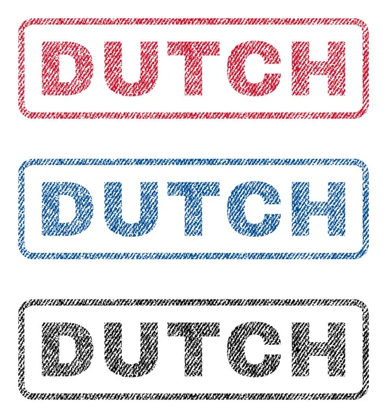 Текстильные марки Нидерландов — стоковый вектор