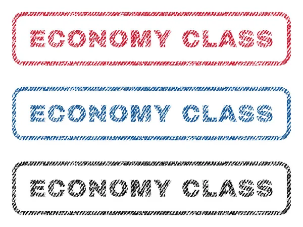 Economy Class textiel stempels — Stockvector