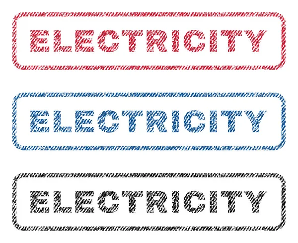 Elettricità Tessile Francobolli — Vettoriale Stock