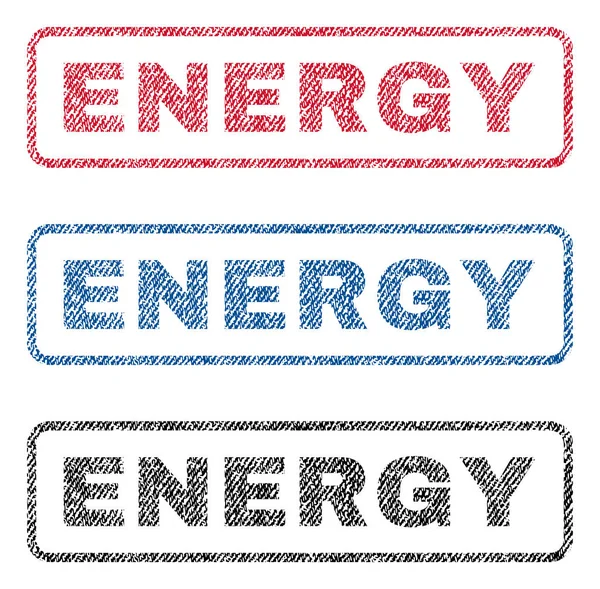 Energy Textile Stamps — Stock Vector