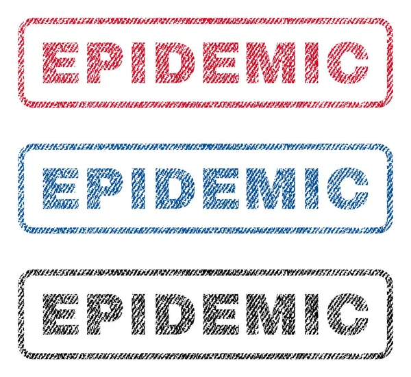 Epidemic Textile Stamps — Stock Vector