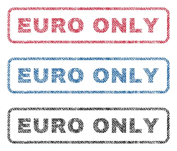 Euro Only Textile Stamps — Stock Vector