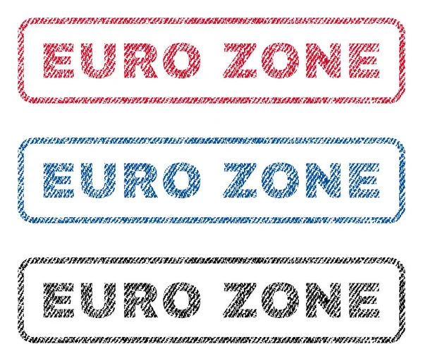 Euro Zone Textile Stamps — Stock Vector