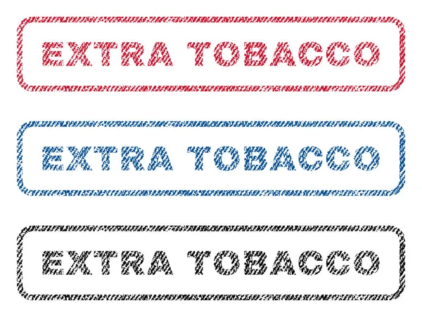Extra Tobacco Textile Stamps — Stock Vector