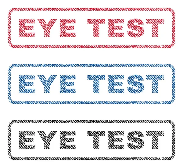 Текстильные марки Eye Test — стоковый вектор