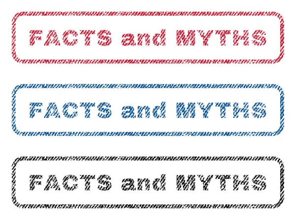 Perangko Tekstil Fakta dan Mitos - Stok Vektor