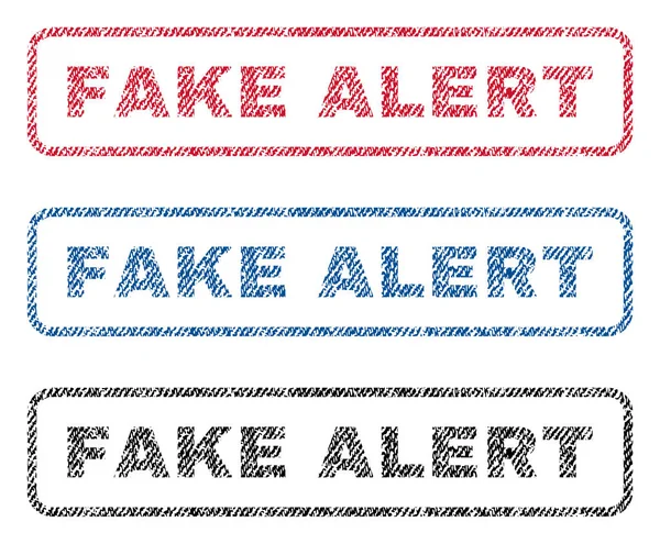가짜 경고 섬유 우표 — 스톡 벡터