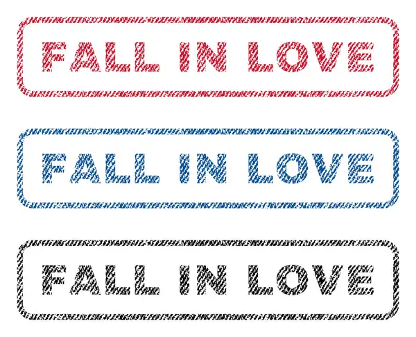 Fall In Love textiel stempels — Stockvector