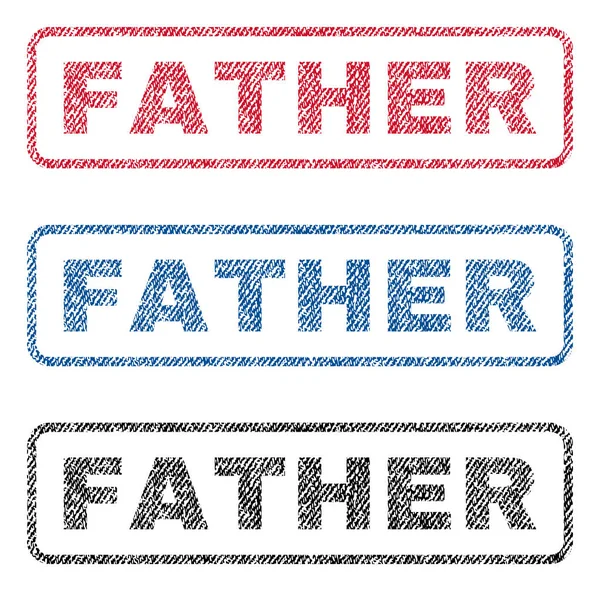 Otec textilní razítka — Stockový vektor