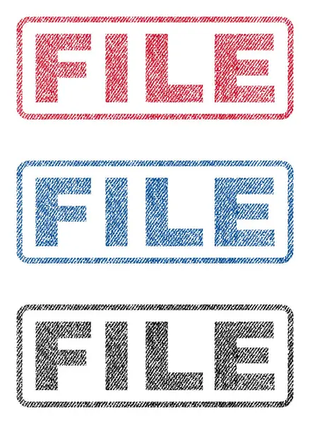 File Tessile Francobolli — Vettoriale Stock