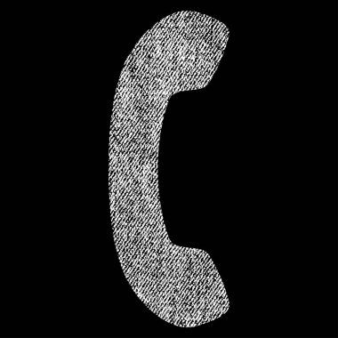 Telefon alıcı kumaş dokulu simgesi