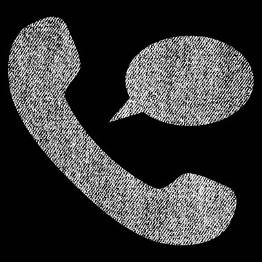 Telefon iletisi kumaş dokulu simgesi
