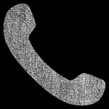 Telefon alıcı kumaş dokulu simgesi