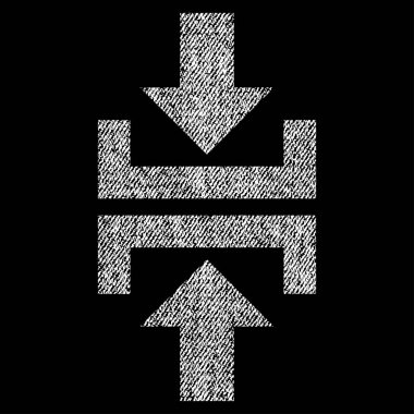 Simge basın düşey yönde kumaş dokulu